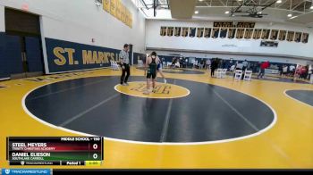 150 lbs Semifinal - Daniel Elieson, Southlake Carroll vs Steel Meyers, Trinity Christian Academy