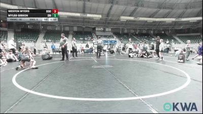 60 lbs Consolation - Weston Myers, Keystone Kids Wrestling Club vs Myles Gibson, Shelton Wrestling Academy