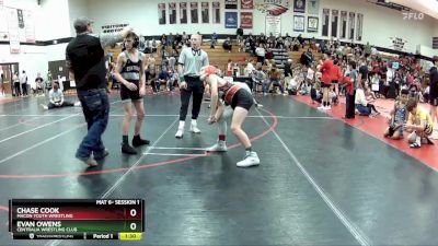 95 lbs Round 4 - Evan Owens, Centralia Wrestling Club vs Chase Cook, Macon Youth Wrestling