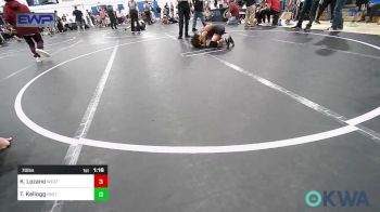 70 lbs Rr Rnd 2 - Kaden Lozano, Weatherford Youth Wrestling vs Titus Kellogg, Smith Wrestling Academy