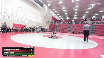 106 lbs Quarterfinal - Sebastian Gracia, Mt. Carmel vs Case Bridge, Avon