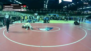 132 lbs Cons. Round 1 - Kaden Davis, North Bay Haven vs Emerson Hill, Troup