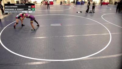 16U GIRLS - 125 lbs 1st Place Match - Bella Estrada, Wichern Garage Crew vs Roseangel D. Verrett, Monticello Wrestling Club
