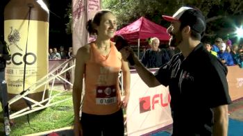 FloTrack Beer Mile Champion Erin O'Mara $5K Check Presentation