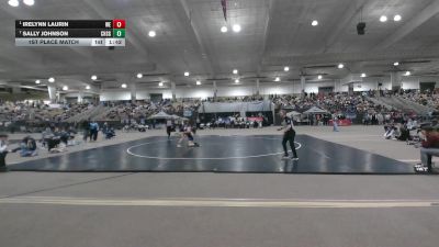 Girls 165 lbs 1st Place Match - Irelynn Laurin, West Creek High School Girls vs Sally Johnson, Clarksville High School Girls