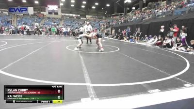 92 lbs Quarterfinal - Kai Weiss, Open Mats Wrestling Club vs Rylan Curry, Shelton Wrestling Academy