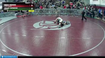 165 lbs Champ. Round 1 - Cesar Camacho, Rancho vs Diego Mendez, Spring Valley