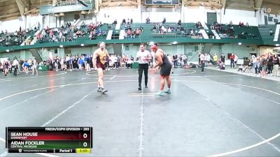 285 lbs Cons. Round 2 - Sean House, Davenport vs Aidan Fockler, Central Michigan