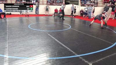 135_B lbs Round Of 16 - Mason Johnson, Mechanicsburg vs Carter Rudish, Slippery Rock