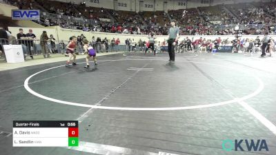 49 lbs Quarterfinal - Aksel Davis, Wagoner Takedown Club vs Luke Sandlin, Vian Wrestling Club