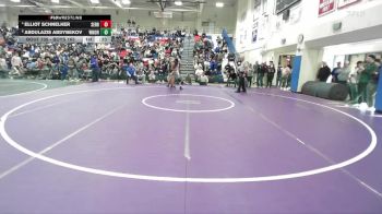 Boys 165 lbs 5th Place Match - Abdulazis Abdybekov, Westmoor Boys vs Elliot Schnelker, Serra Boys
