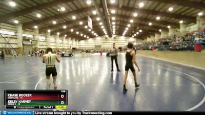 106 lbs Finals (2 Team) - Kelby Harvey, Idaho 2 vs Chase Boozer, Westlake