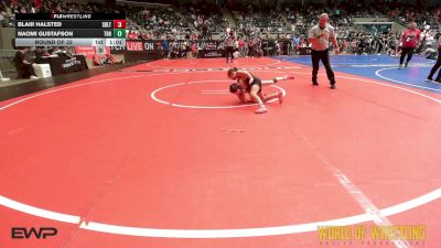 66 lbs Round Of 32 - Blair Halsted, Sebolt Wrestling Academy vs Naomi Gustafson, Top Rank Hammers