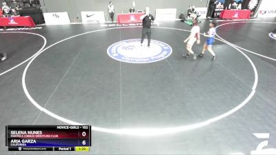 102 lbs Cons. Round 2 - Selena Nunes, Manteca Cobras Wrestling Club vs Aria Garza, California