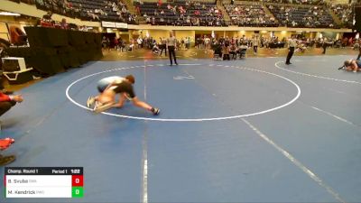 7th - 8th grade - 108 Champ. Round 1 - Mason Kendrick, Powerhouse Wrestling Club vs Beckett Svuba, Siouxland Wrestling Academy