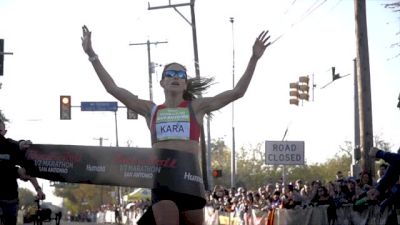 Kara Goucher Slow Mo Win at San Antonio Half Marathon