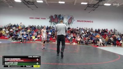 165 lbs Cons. Round 2 - Quinton Cox, Tupelo High School vs Evan Guerrero, North Pontotoc High School