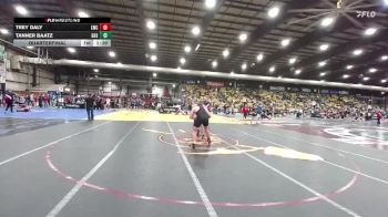 285 lbs Quarterfinal - Tanner Baatz, Garretson High School vs Trey Daly, Lockwood Wrestling Club