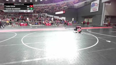 70 lbs Champ. Round 1 - Carli Volm, Marathon vs Alexis Schneider, Coleman Youth Wrestling