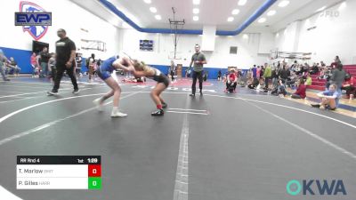 110 lbs Rr Rnd 4 - Taylor Marlow, Smith Wrestling Academy vs Paisley Gilles, Harrah Little League Wrestling