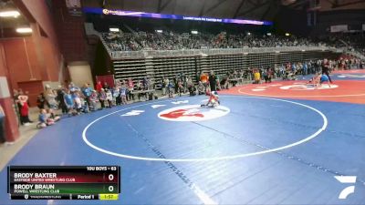 63 lbs Champ. Round 1 - Brody Baxter, Eastside United Wrestling Club vs Brody Braun, Powell Wrestling Club