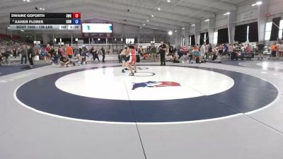138 lbs Cons. Quarters - Dwaine Goforth, 309 Wrestling Club vs Xavier Flores, Center Grove WC
