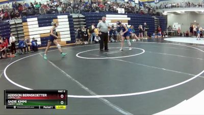 110 lbs. Cons. Round 2 - Sadie Kimmi, Liberty North vs Addison Bernskoetter, Capital City