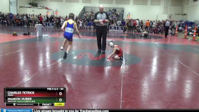 50 lbs Cons. Semi - Haakon Huber, Wayzata Youth Wrestling vs Charles Tetrick, Pierz