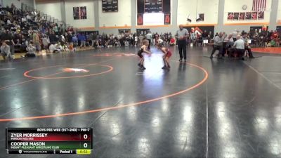 PW-7 lbs Cons. Semi - Zyer Morrissey, Marion Wolves vs Cooper Mason, Mount Pleasant Wrestling Club