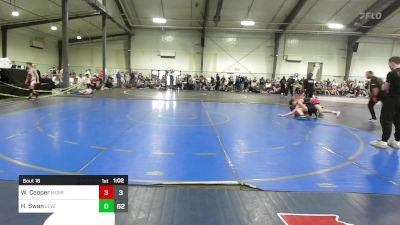 130 lbs Rr Rnd 1 - Wyatt Cooper, Morris Fitness Wrestling Club - (B) vs Henry Swan, Level Up Wrestling Center