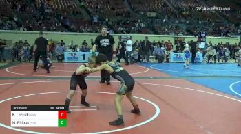 66 lbs 3rd Place - Kiah Locust, Pawnee Black Bear Wrestling vs Max Phipps, Poteau Youth Wrestling