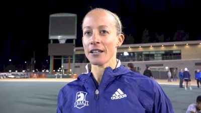Jen Rhines after breaking the American Masters record at Pacific 10K Pursuit