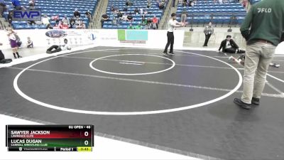 46 lbs Semifinal - Lucas Dugan, Carroll Wrestling Club vs Sawyer Jackson, LAWRENCE ELITE