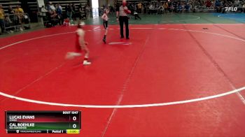45 lbs Champ. Round 1 - Lucas Evans, F/MCC vs Cal Boehlke, No-Nonsense