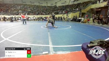 170 lbs Consi Of 16 #1 - Aadin Taylor, Broken Bow Youth Wrestling vs Damon Ruth, Marlow Outlaws