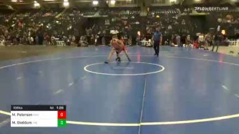 108 lbs 3rd Place - Mason Petersen, Columbus Wrestling Org. Maroon 2 vs Mickail Skeldum, The Community