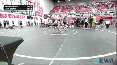 126-138 lbs Rr Rnd 2 - Madalee Arnold, Harrah Little League Wrestling vs Layla Brown, Standfast