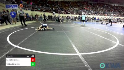 55 lbs Round Of 16 - Elijah Matlock, Sallisaw Takedown Club vs Tatum Hawkins, Noble Takedown Club