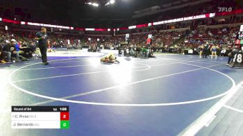 120 lbs Round Of 64 - Caleb Rivas, Golden West vs Justin Bernardo, Hilltop