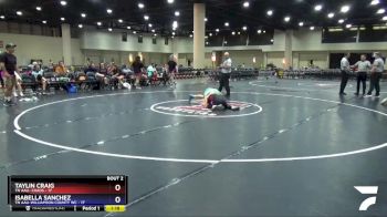 110 lbs Semis (4 Team) - Taylin Craig, TN AAU- Chaos vs Isabella Sanchez, TN AAU-Williamson County WC