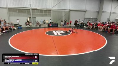 100 lbs Placement Matches (16 Team) - Mason Brayfield, Missouri vs Isaac Hermanson, Wisconsin