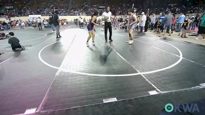 140 lbs Quarterfinal - Jackson Burns, Geary Youth Wrestling vs NayKhia Gentry, Tulsa Blue T Panthers