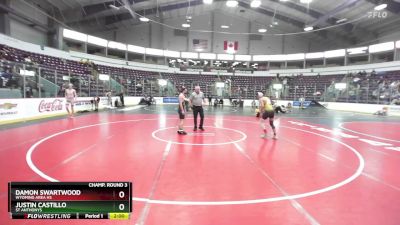 124 lbs Champ. Round 3 - Damon Swartwood, Wyoming Area Hs vs Justin Castillo, St Anthonys