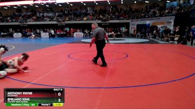 171 lbs Quarterfinal - Anthony Payne, Soldotna vs Emiliano King, Colony High School