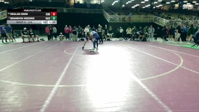 144 lbs Champ. Round 3 - Kealan Sieni, Cocoa Beach vs Brandon Higgins, Camden County