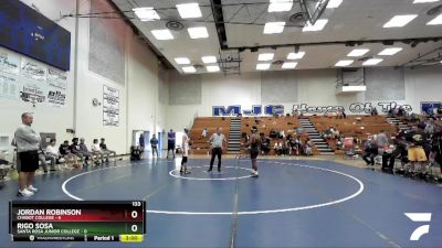 133 lbs 2nd Wrestleback (16 Team) - Jordan Robinson, Chabot College vs Rigo Sosa, Santa Rosa Junior College