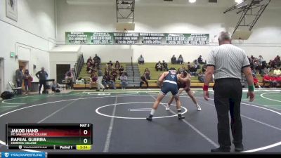 184 lbs Semifinal - Rafeal Guerra, Cerritos College vs Jakob Hand, Mt. San Antonio College