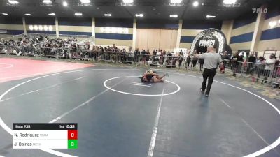 120 lbs Consi Of 64 #1 - Nathan Rodriguez, Team Thunder WC vs Jere Baines, Methods WC