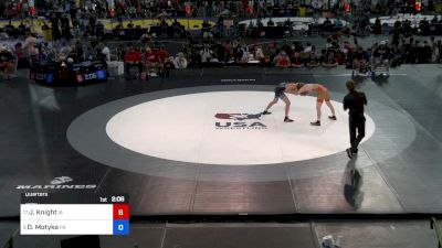 120 lbs Quarters - Jake Knight, IA vs Davis Motyka, PA