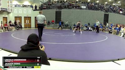 120 lbs Semis & 1st Wrestleback (8 Team) - Jackson Rising, Homestead vs Lincoln Underwood, Portage